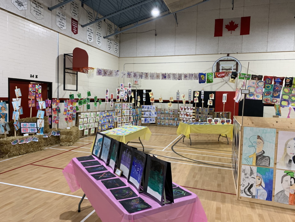 MacGregor Elementary Art Gallery exhibits student's imaginations portals